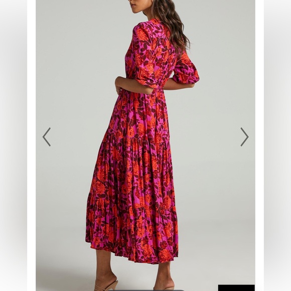 Showpo Waiting So Long Dress in Pink Floral | Maxi Dress New With Tags - Picture 2 of 3